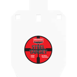 Birchwood Casey BC-47661   Pistol/Rifle Black/Red/White Steel Silhouette 0.38" Thick Hanging
