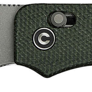 Civivi Knives C23074-3 Baby Banter 2 2.34" Folding Drop Point Plain Gray Stonewashed Nitro-V Steel Blade, Green Textured Canvas Micarta Handle