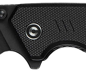 Civivi Knives C24012-1 Merit  3.28" Folding Drop Point Plain Black Stonewashed 14C28N Steel Blade, Black Textured G10 Handle