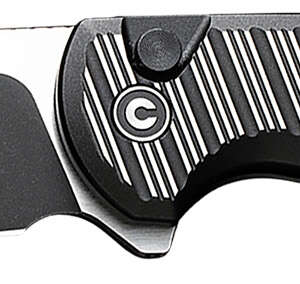 Civivi Knives C23040B-1 Stormhowl  3.30" Folding Clip Point Plain Black Stonewashed Nitro-V Steel Blade, Milled Black Aluminum Handle