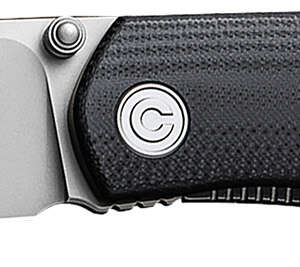 Civivi Knives C22007-1 Sokoke  EDC 3.35" Folding Drop Point Plain Bead Blasted 14C28N Steel Blade, Black G10 Handle