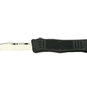 Steel River Knives MT616BULD2T MT616 Ultralight Mini 2.75" OTF Tanto Plain Polished D2 Steel Blade, 4.25" Black Aluminum Handle
