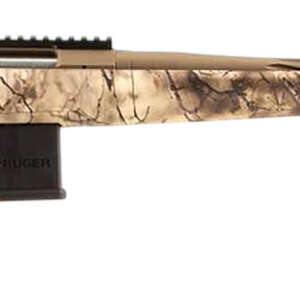 Ruger 46990 American II  Full Size 204 Ruger 10+1 22" Burnt Bronze Cerakote Spiral Fluted Threaded Barrel & Steel Receiver w/Picatinny Rail, Dipped GoWild I-M Camo Adj LOP Synthetic Stock