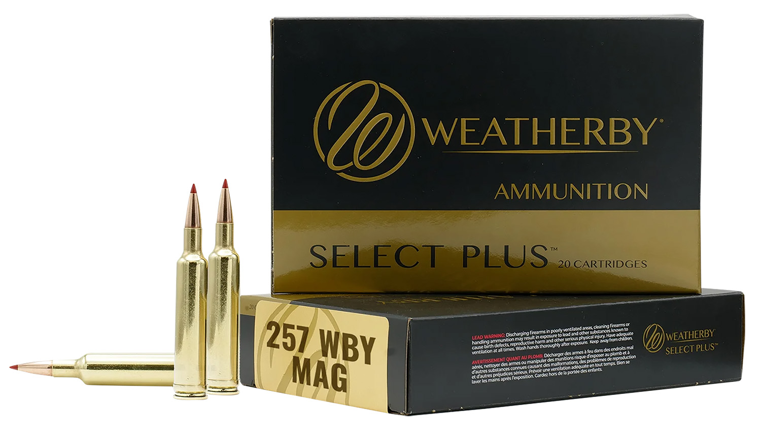 Weatherby F257100SCO Select Plus 257Wthby Mag 100gr Swift Scirocco 20 Per Box/10 Case