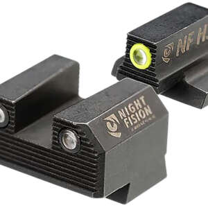 Night Fision CNK029187250YGZG Mete SF Stealth Yellow Tritium Rear Black Frame Fits Canik