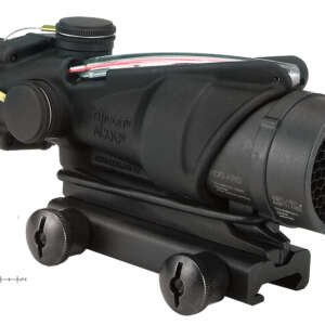 Trijicon 100226 ACOG  Black Hardcoat Anodized 4x32mm Illuminated Red Chevron Reticle