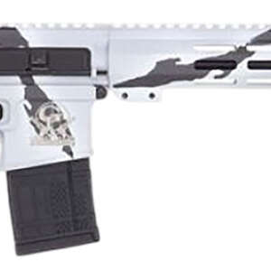 Great Lakes Firearms GL15223PSNO AR-15  223 Wylde 30+1 16" Black Nitride Threaded Barrel, Pursuit Snow Cerakote Aluminum Receiver w/Picatinny Rail, M-LOK Handguard, Black Polymer Stock, Mil-Spec Grip
