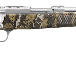 Ruger 7426 77/44  44 Rem Mag 4+1 16.60" Brushed Stainless Steel Threaded Barrel, Brushed Stainless Steel Receiver w/Integral Scope Mount, Desolve Bare Reduced Camo Synthetic Stock