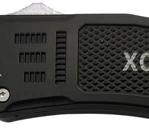 Xcaliber Knife Company  40 Cal  Medium 3.25" OTF Tanto Part Serrated 440C SS Blade, 4.64" Steel Handle