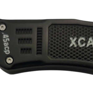 Xcaliber Knife Company  45 ACP  3.25" OTF Tanto Plain Black 440C SS Blade, 4.64" Steel Handle