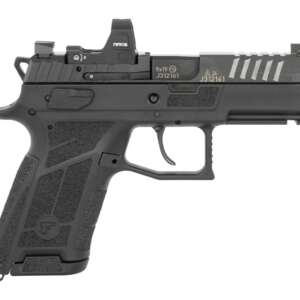 CZ-USA 91604 P-09 C Nocturne Compact 9mm Luger 15+1 3.75" Black Steel Serrated w/Optic Slide, Black Polymer Frame w/Picatinny Rail, Interchangeable Backstrap Grip, Viridian RFX-15