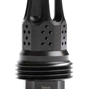 Jk Armament JKMDHDCF14 War Eagle Compensator/Flash Hider Black Nitride Stainless Steel 1/2"x28 Threads 9mm