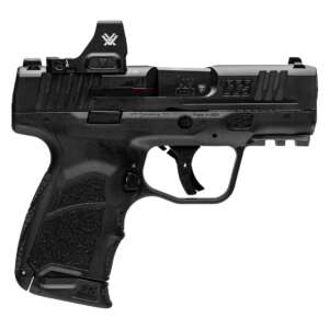 HK 81001354 CC9 w/Optic Micro Compact 9mm Luger 12+1 3.32" Black Barrel, Black Steel Serrated w/Optic Slide, Black Polymer Frame w/Picatinny Rail, Interchangeable Backstrap Grip, Vortex CCW