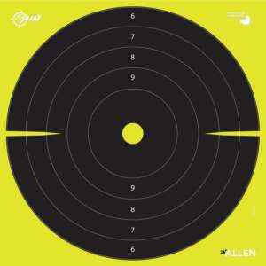 Allen 15214-30 EZ Aim Splash  Bullseye Hanging Paper Black/Chartreuse 30Pack