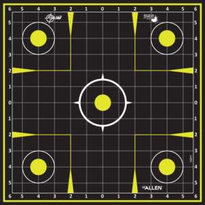 Allen 15211-30 EZ Aim Splash  Hanging 12"x12" Black/Chartreuse 30 Pack
