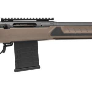 Savage Arms 32669 110 Core Tactical 6mm ARC 10+1 18" Medium Heavy Fluted Barrel, Arca Rail Forend, Coyote Tan AccuStock w/AccuFit V2 Synthetic Stock, Right Hand