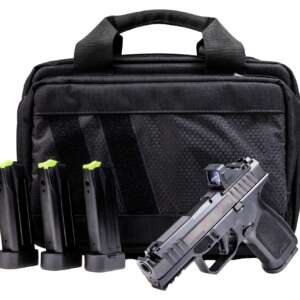 Rost Martin RM1CBLKOSP10CA(COMP)-P RM1C Comp Bundle *CA Compliant Compact Frame 9mm Luger 10+1 4" Compensated Barrel, Black Nitron Steel Integrated Compensator/Serrated w/Optic Slide, Black Polymer Fr