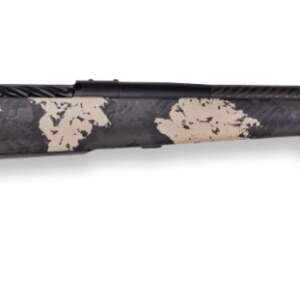 Weatherby MGS01N300PR4B Mark V Backcountry Guide 300 PRC 3+1 22" Carbon Fiber Fluted Threaded Barrel, Black Cerakote Steel Drilled & Tapped Receiver, Black w/Olive Green & Backpack Accents Fixed Peak