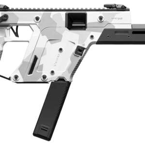 Kriss USA KV103CAD00 Vector CRB Gen3 10mm Auto 33+1 16" Black Nitride Threaded Barrel, Arctic Delta Cerakote Receiver w/Picatinny Rail, M-LOK Handguard, Adjustable Folding Black Stock, White Polymer G