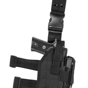 NcStar CVDLHOL2954B Drop Leg  Leg Black PVC Fabric Leg Fits Full Size Semi-Auto Fits Compact Semi-Auto Right Hand