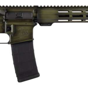 Shark Coast Tactical 300-044-1000-14 Distressed 5.56 NATO 30+1 16" Black Melonite Threaded Barrel, Green Distressed Cerakote Aluminum Receiver w/Picatinny Rail, M-LOK Handguard, Magpul MOE SL Black Po