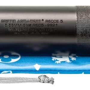 Griffin Armament GAREC5AM-W 5 RECCE 5.56mm 1.50" Black Stainless Steel 1/2"x28