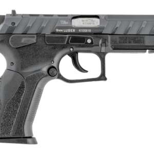 Grand Power 8588005808644 K100 Mk23 9mm Luger 15+1 4.25" Stainless Rotating Barrel, Black Optic Ready/Serrated Slide, Black Frame w/Accessory Rail, Textured Grip