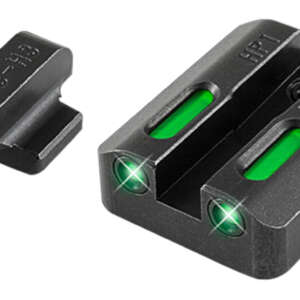 TruGlo TG13HP1A TFX  Black | Green Tritium & Fiber Optic White Outline Front Sight Green Tritium & Fiber Optic Rear Sight