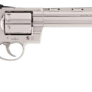 Colt Mfg KODIAKSP8RTS Kodiak  44 Mag 6 Shot 8" Stainless Ported Vent Rib Barrel, Stainless Unfluted Cylinder & Stainless Steel Frame, Black Rubber Grip, Exposed Hammer