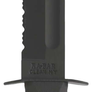 Ka-Bar 1212 Fighting/Utility  7" Fixed Clip Point Part Serrated Black 1095 Cro-Van Blade, Black Kraton G Handle, Includes Sheath