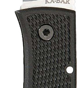 Ka-Bar 4062 Dozier Hunter 3" Folding Drop Point Plain AUS-8A SS Blade, Black Zytel Handle, Includes Pocket Clip