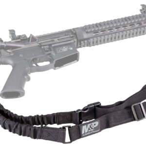 M&P Accessories 110030 Single Point Sling Kit Black Nylon w/ Adjustable Bungee Design for AR Platform
