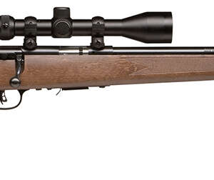 Savage Arms 96222 93R17 GVXP w/Optic Full Size 17 HMR 5+1 21" Matte Black Heavy Varmint Barrel, Matte Black Drilled & Tapped Carbon Steel Receiver, Fixed Satin Brown Wood Stock, 3-9x40mm Duplex Scope,