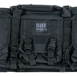 Bulldog BDT6043B BDT Tactical Double 43" Black Nylon, 3 Accessory Pockets, Deluxe Padded Backstraps, Lockable Zipper, Padded Internal Divider