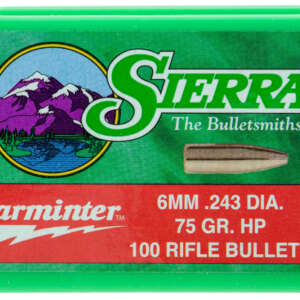Sierra 1510 Varminter  6mm 75gr Hollow Point 100/Box