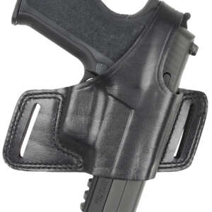 Bianchi 15706 Black Widow  OWB Size 01 Black Leather Belt Slide Fits S&W J Frame Fits Taurus 85 Fits Charter Arms Undercover Right Hand