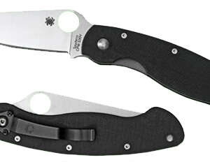 Spyderco C36GPE Military  4" Folding Modified Clip Point Plain CPM S30V Stainless Steel Blade/G10 Black Handle
