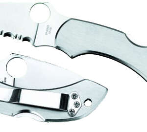 Spyderco C28P Dragonfly 2  2.31" Folding Clip Point Serrated VG-10 SS Blade Stainless Steel Handle Includes Pocket Clip