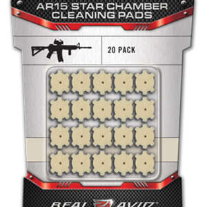 Real Avid AVAR15CP Star Chamber Cleaning Pads 223 Rem/5.56x45mm NATO Wool 20 Per Pkg