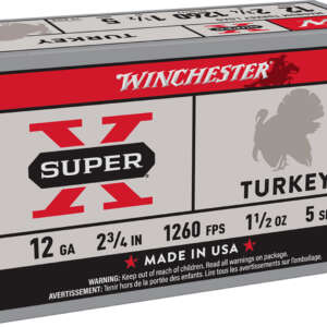 Winchester Ammo X12MT5 Super X Magnum Turkey 12Gauge 2.75" 1 1/2oz Copper Plated 5Shot 10 Box/10 Case