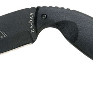Ka-Bar 1482 TDI Law Enforcement Large 3.69" Fixed Drop Point Plain Black AUS-8A SS Blade, Black Zytel Handle, Includes Belt Clip/Sheath