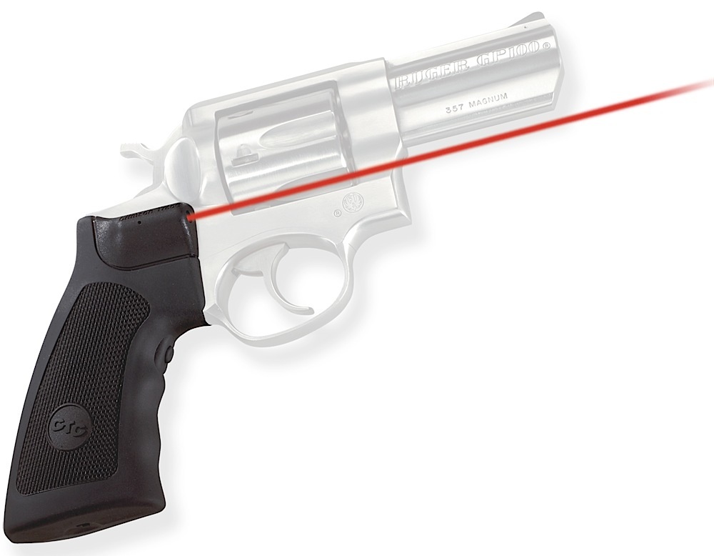 Crimson Trace 011790 Lasergrips Fits Ruger Alaskan/GP100/Super Redhawk, Red Laser 633nM Wavelength 5mW Output, Black Polymer
