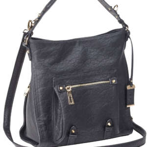 Bulldog BDP053 Hobo Purse w/Holster Black Leather Most Sm Pistols & Revolvers Right Hand