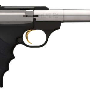 Browning 051442490 Buck Mark Camper *CA Compliant 22 LR 10+1 5.50" Taper Bull Barrel, Matte Stainless Serrated SS Slide & Aluminum Frame, Black Ultragrip RX Grips