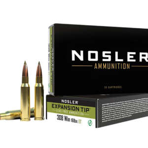 Nosler 40035 E-Tip  308Win 168gr E Tip Lead Free 20 Per Box/10 Case