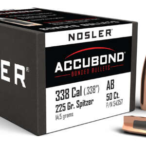 Nosler 54357 AccuBond  338Cal 225gr Spitzer Point 50/Box