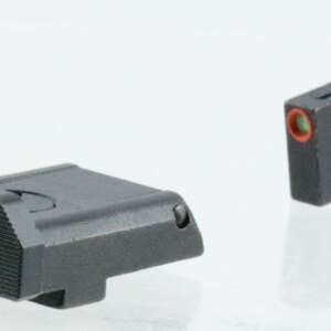 TruGlo TG13GLAPC TFX Pro  Orange Fiber Optic, Tritium Front/ Black Rear/Black Nitride Fortress Frame/Compatible w/Most Glock Except Single Stack & MOS, Front Post/Rear Dovetail Mount