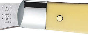 Case 031 S Trapper Slimline 3.25" Folding Clip Point Plain Tumble Polish Chrome Vanadium Steel Blade Yellow Synthetic Handle