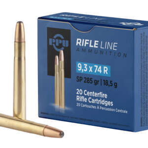 PPU PP9374 Metric Rifle  9.3mmx74R 285gr Soft Point 20 Per Box/10 Case