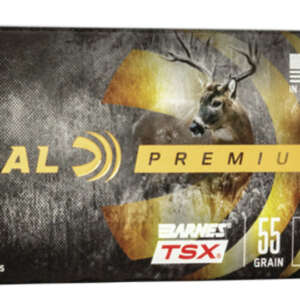 Federal P223S Premium  223Rem 55gr Barnes TSX 20 Per Box/10 Case